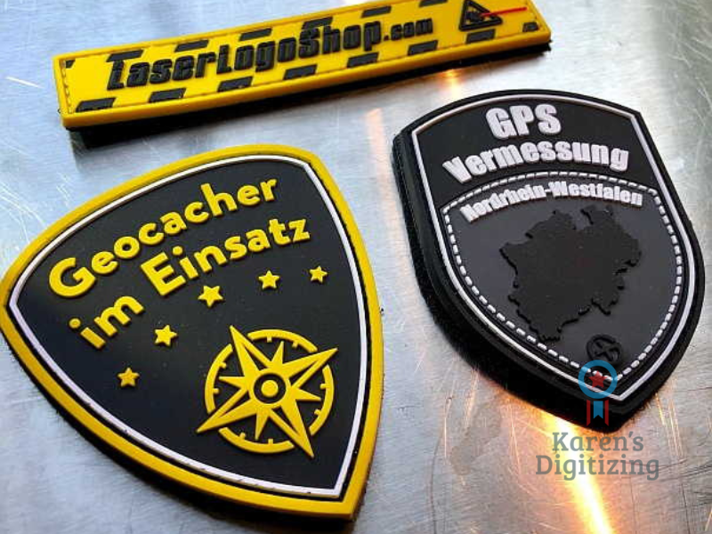 Get Custom PVC Patches in black and yellow color